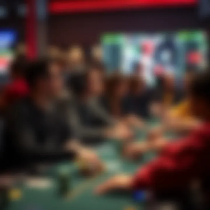 Community Engagement in Online Poker A group of players engaging in a virtual poker game, emphasizing community and social interaction.