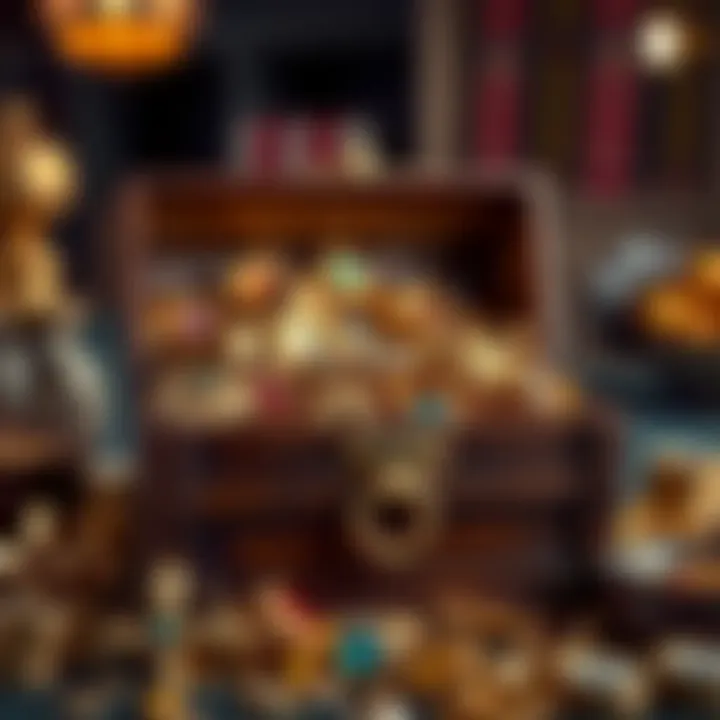 Treasure of the High Seas Treasure chest overflowing with gold and jewels