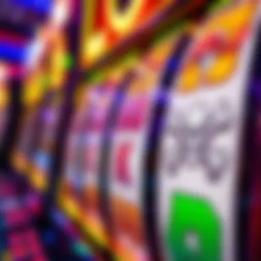 Vibrant Slot Machine Reels A close-up of vibrant pirate-themed slot machine reels