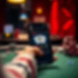 User interface of a poker app on an iPhone