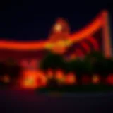 Vibrant view of the Seminole Hard Rock Casino exterior at night