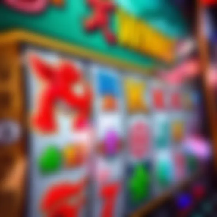 A close-up of winning symbols on a slot machine screen