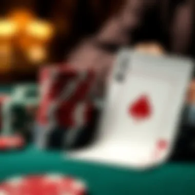 Betting Dynamics with the Ace A close-up of betting chips and an ace card