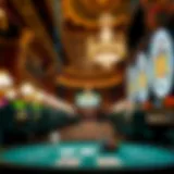 Luxurious interior of a grand casino