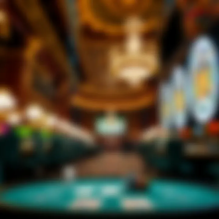 Luxurious interior of a grand casino