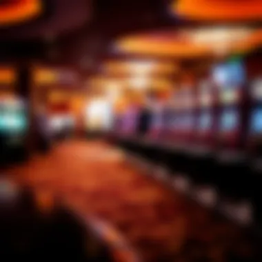 Experience the Elegance of Casino Interiors Interior of a luxury casino with modern gaming machines