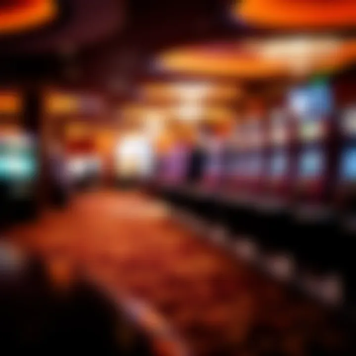 Experience the Elegance of Casino Interiors Interior of a luxury casino with modern gaming machines