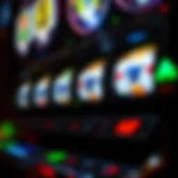 A vibrant display of video slot machine reels in action