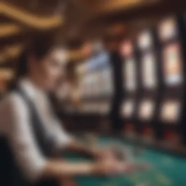 A glimpse of a responsible gaming initiative display at a casino