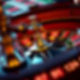 Detailed layout of a roulette wheel showcasing its numbers and colors