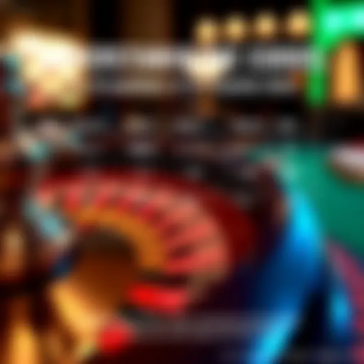 Graphical representation of odds associated with various roulette bets