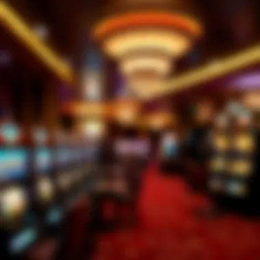 Luxurious physical casino with slot machines