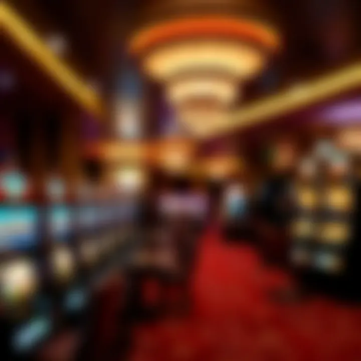 Luxurious physical casino with slot machines