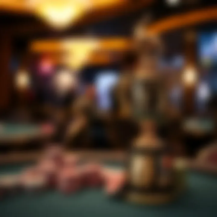 Legacy of Poker Championships Historical poker championship trophy on display